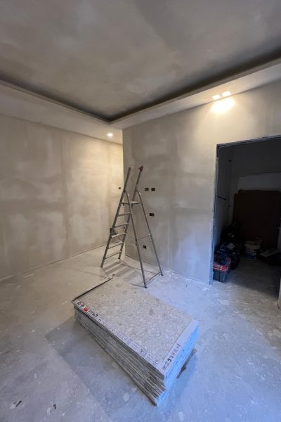 Stuccatura pareti in cantiere - Civitavecchia